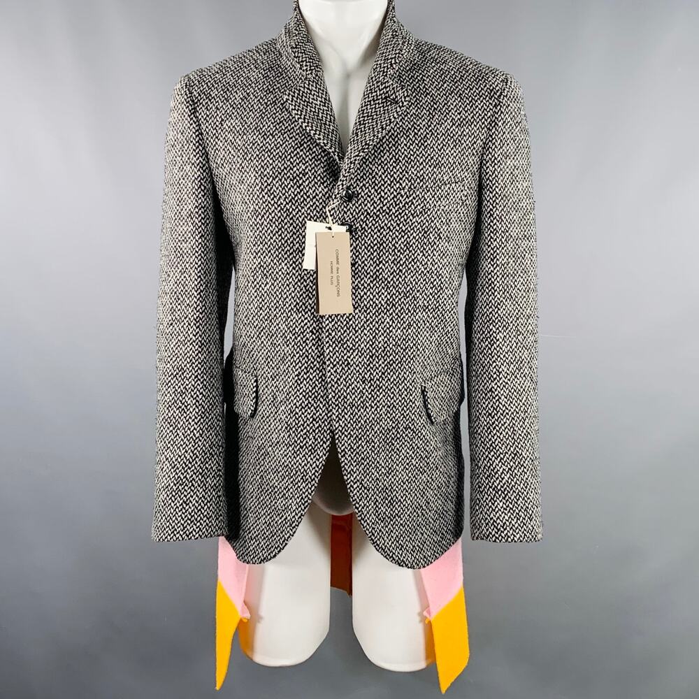COMME des GARCONS HOMME PLUS Size M Black White Tweed Jacket